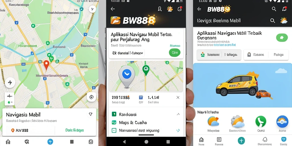 Antarmuka BW888 yang intuitif untuk navigasi mobil yang efektif.