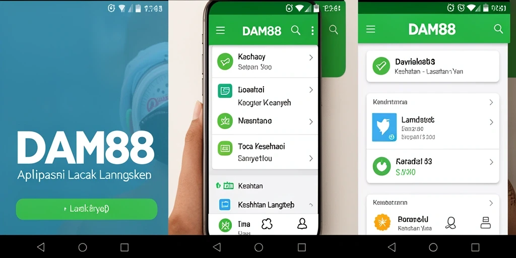 Tampilan antarmuka aplikasi Lacak Langkah DAM88 yang informatif.