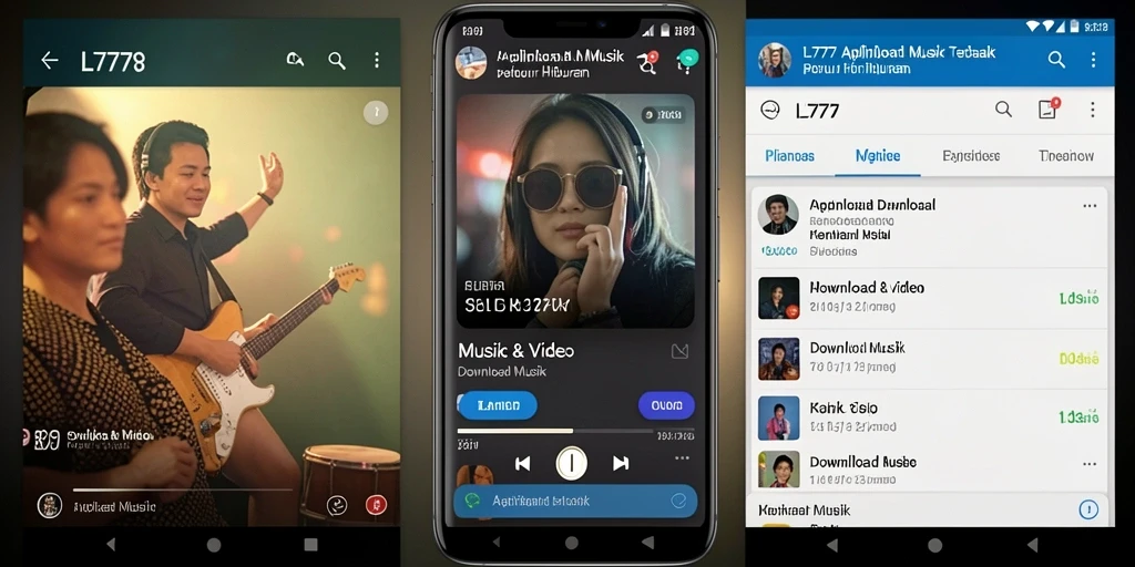 Antarmuka L777 yang menarik untuk Download Musik.