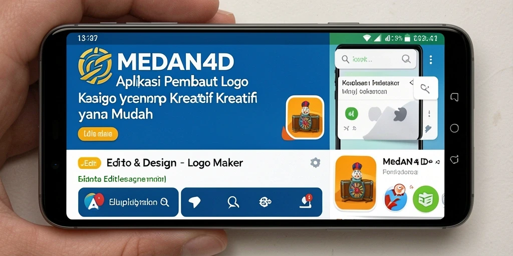 Antarmuka aplikasi MEDAN4D untuk pembuatan logo yang mudah dan intuitif.
