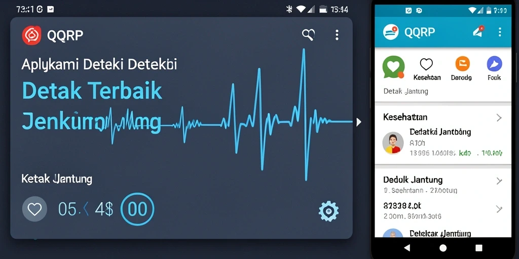 Tampilan utama QQRP yang menampilkan data detak jantung pengguna.