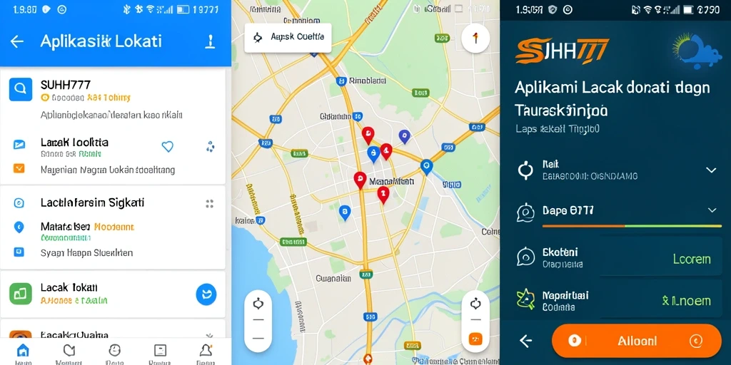 Tampilan antarmuka SUHU777 yang menjelaskan fungsi lacak lokasi.