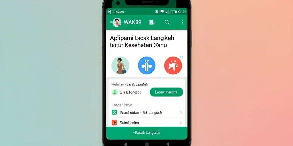 Tampilan antarmuka aplikasi WAK89 dengan fitur Lacak Langkah.